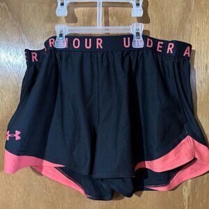 Womens Shorts Black Pink Under Armour Size XL No Built in Underwear
